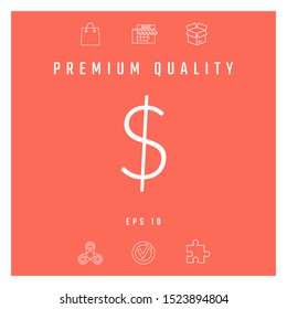 Dollar symbol icon. Graphic elements for your design