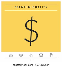 Dollar symbol icon. Graphic elements for your design