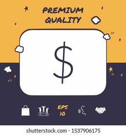 Dollar symbol icon. Graphic elements for your design