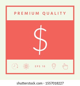 Dollar symbol icon. Graphic elements for your design