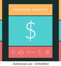 Dollar symbol icon. Graphic elements for your design