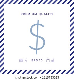Dollar symbol icon. Graphic elements for your design
