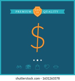 Dollar symbol icon. Graphic elements for your design