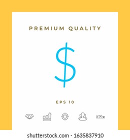 Dollar symbol icon. Graphic elements for your design