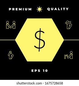 Dollar symbol icon. Graphic elements for your design