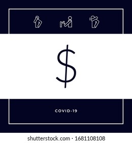 Dollar Symbol. Grafische Elemente für Ihr Design