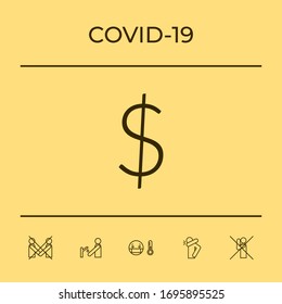 Dollar symbol icon. Graphic elements for your design