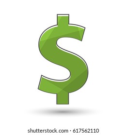 Dollar symbol icon. Has clipping masks and transparent objects.