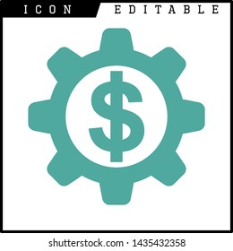dollar symbol icon isolated sign symbol vector illustration - vector