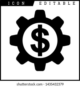 dollar symbol icon isolated sign symbol vector illustration - vector