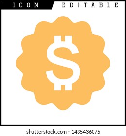 dollar symbol icon isolated sign symbol vector illustration - vector