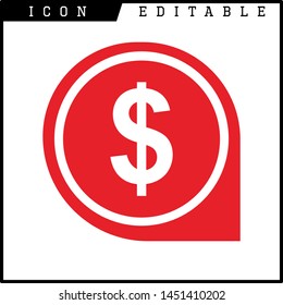 dollar symbol icon isolated sign symbol vector illustration - vector