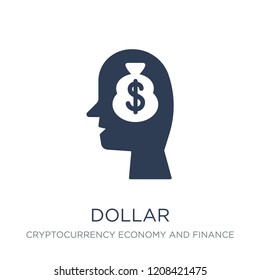 Dollar symbol icon. Trendy flat vector Dollar symbol icon on white background from Cryptocurrency economy and finance collection, vector illustration can be use for web and mobile, eps10