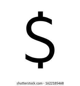 Dollar symbol icon vector design on white background