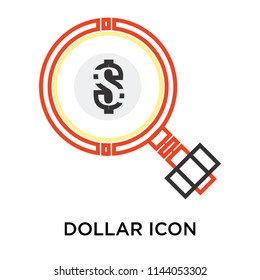 Dollar symbol icon vector isolated on white background for your web and mobile app design, Dollar symbol logo concept