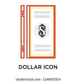 Dollar symbol icon vector isolated on white background for your web and mobile app design, Dollar symbol logo concept
