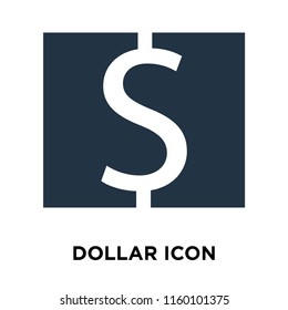 Dollar symbol icon vector isolated on white background, Dollar symbol transparent sign