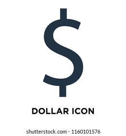 Dollar symbol icon vector isolated on white background, Dollar symbol transparent sign