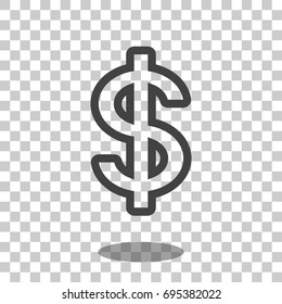 dollar symbol icon vector isolated