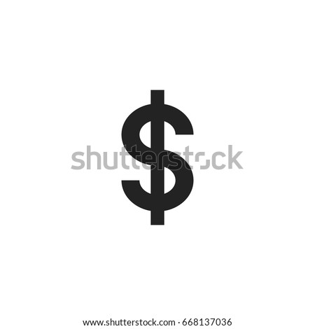 dollar symbol icon vector isolated