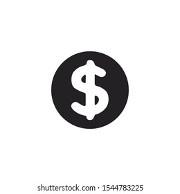 dollar symbol icon vector on a white background