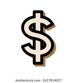 Dollar symbol indicates economy illustration background
