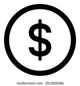 Dollar-Symbol in einem Kreis.