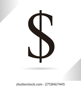 Símbolo del dólar aislado en el fondo blanco