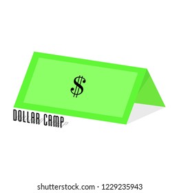 Dollar symbol logo, Dollar camp logo, Dollar paper idea