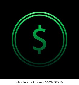 Icono del símbolo del dólar nolan. Línea delgada simple, contorno vectorial de iconos de comercio electrónico para ui y ux, sitio web o aplicación móvil