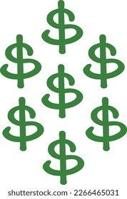 dollar symbol on green. suitable to use for pattern on your design artwork