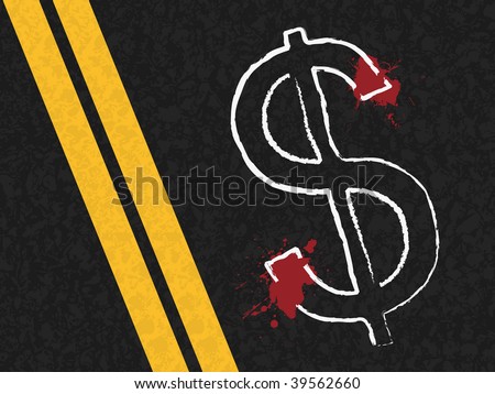 Dollar Symbol representing economic crisis