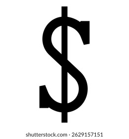 Dollar symbol sign currency icon black color vector illustration image flat style simple