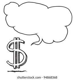 Dollar symbol speaking