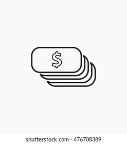 Dollar symbol. USD currency icon vector illustration.
