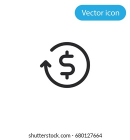 Dollar symbol vector icon, illustration symbol