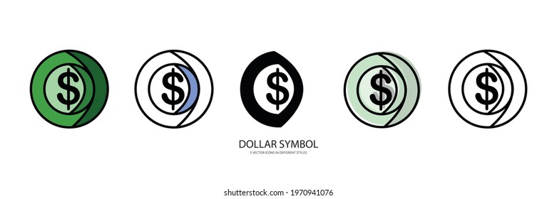 dollar symbol vector type icon