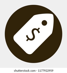 dollar tag vector icon eps10