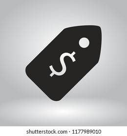 dollar tag vector icon eps10