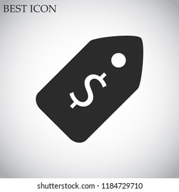 dollar tag vector icon eps10