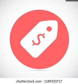 dollar tag vector icon eps10