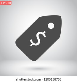 dollar tag vector icon eps10
