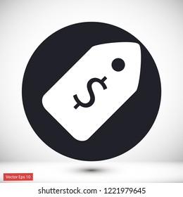 dollar tag vector icon eps10