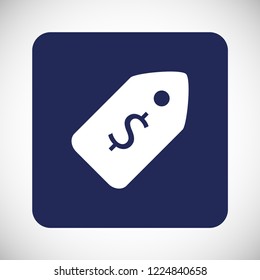 dollar tag vector icon eps10