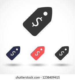 dollar tag vector icon eps10