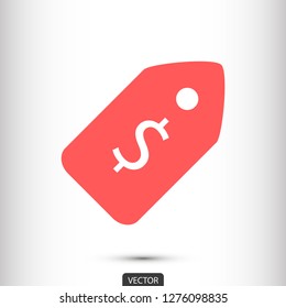 dollar tag vector icon eps10