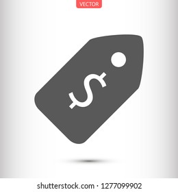 dollar tag vector icon eps10