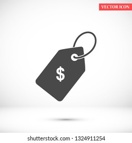dollar tag vector icon eps10