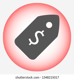 dollar tag vector icon eps10