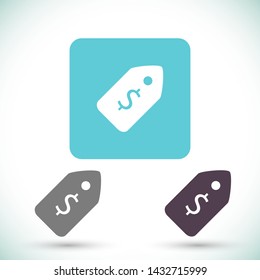 dollar tag vector icon eps10 , Lorem ipsum Flat design